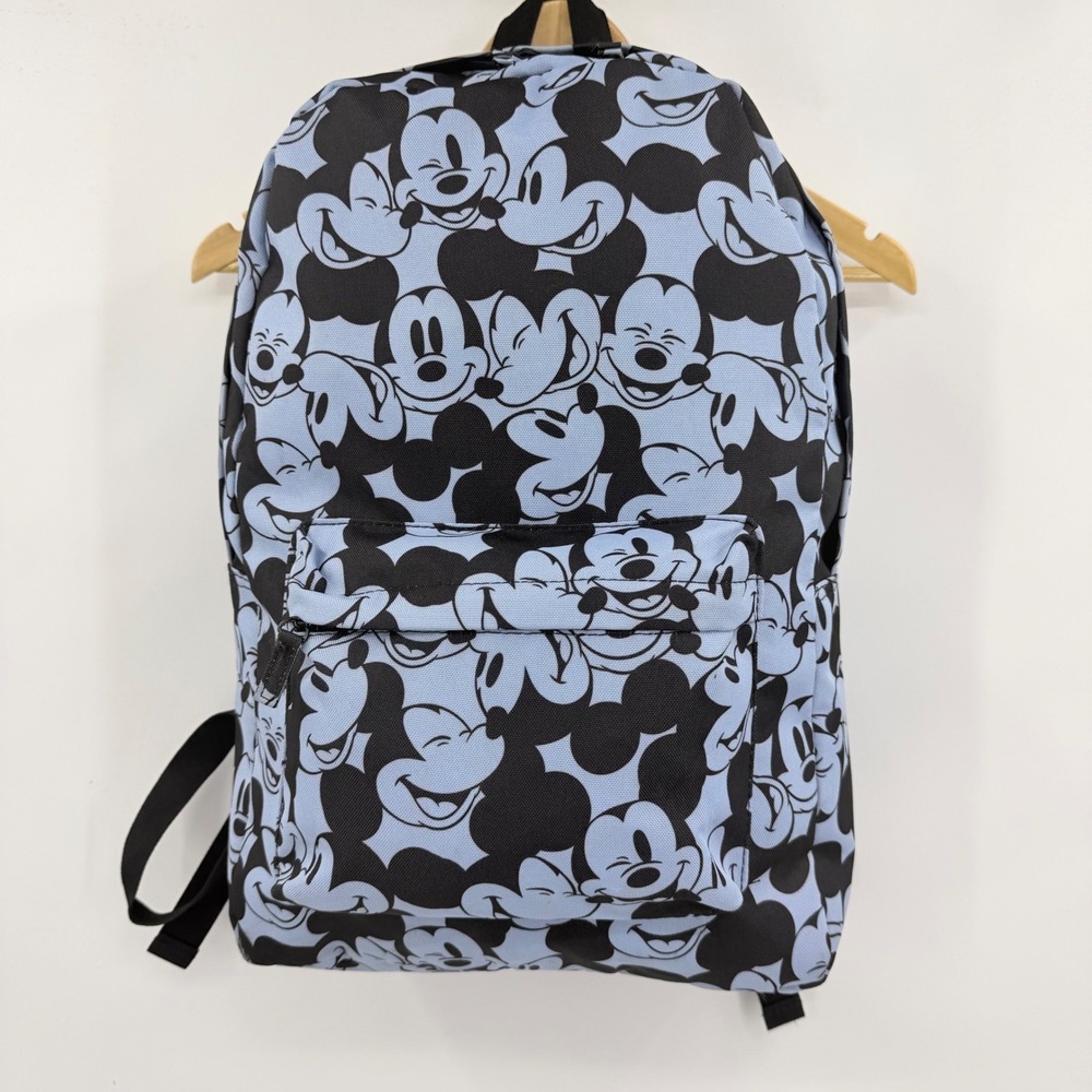Disney Mickey Mouse Backpack Unisex OS Blue Black All Over Print Character Bag - Picture 3 of 9